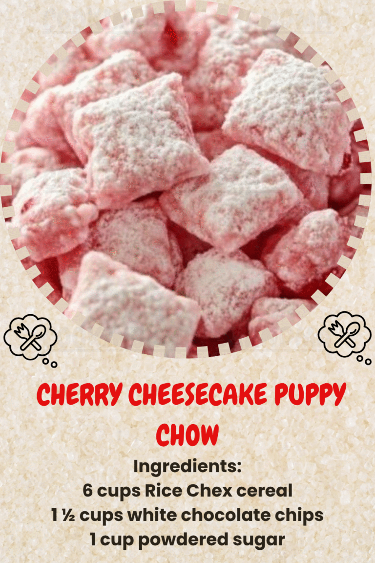 Cherry Cheesecake Puppy Chow Recipe | Sweet and Tangy Snack