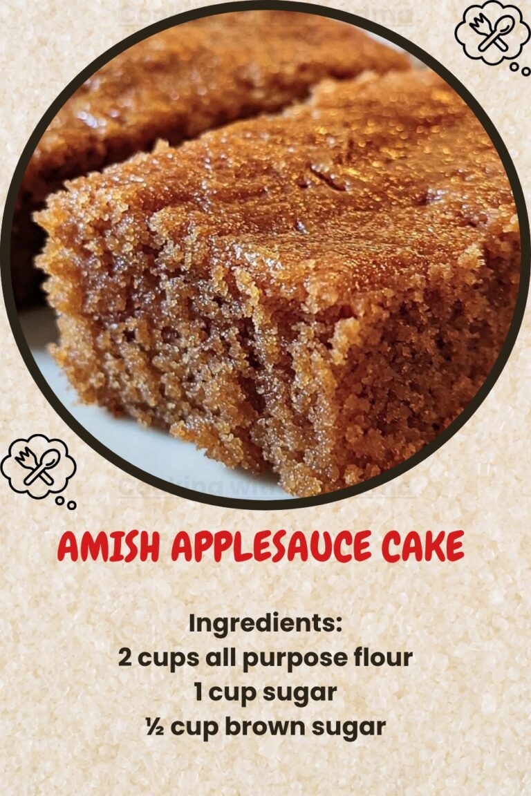 Amish Applesauce Cake Recipe – Moist, Spiced & Old-Fashioned Treat