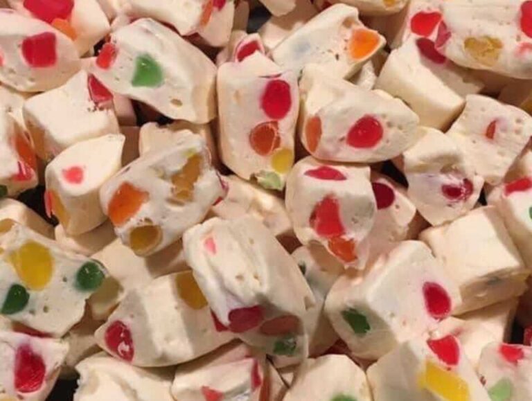 Homemade Nougat Recipe with Marshmallows and Gumdrops