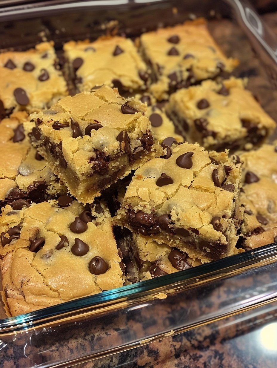 Lazy Chocolate Chip Cookie Bars Recipe (Quick & Easy)