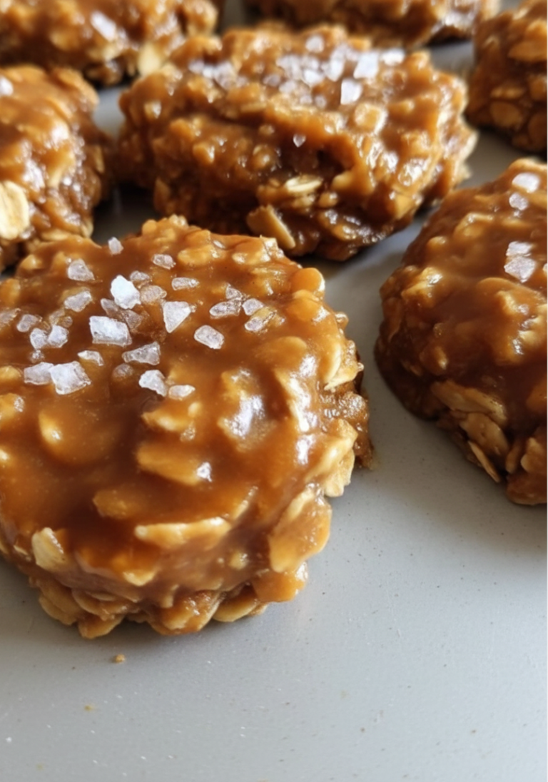 No-Bake Salted Caramel Cookies Recipe – Easy & Delicious