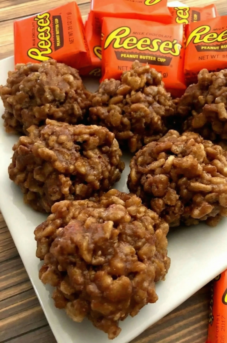 No-Bake Reese’s Krispy Cookies Recipe