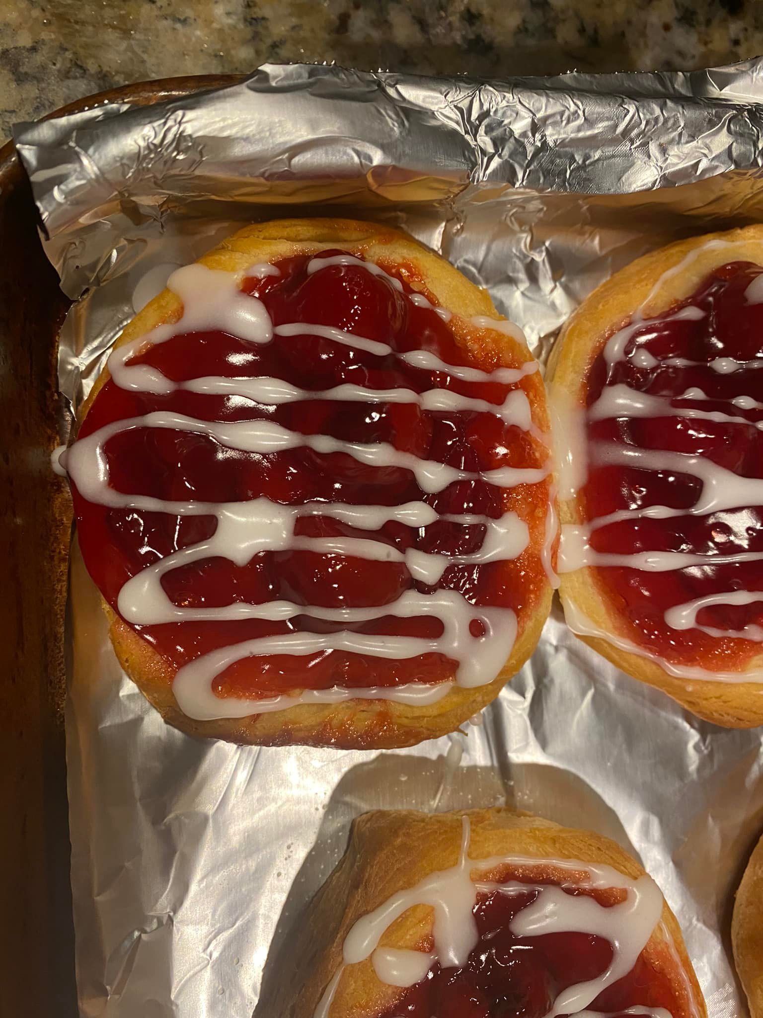 Easy Biscuit Pie Bombs With Icing
