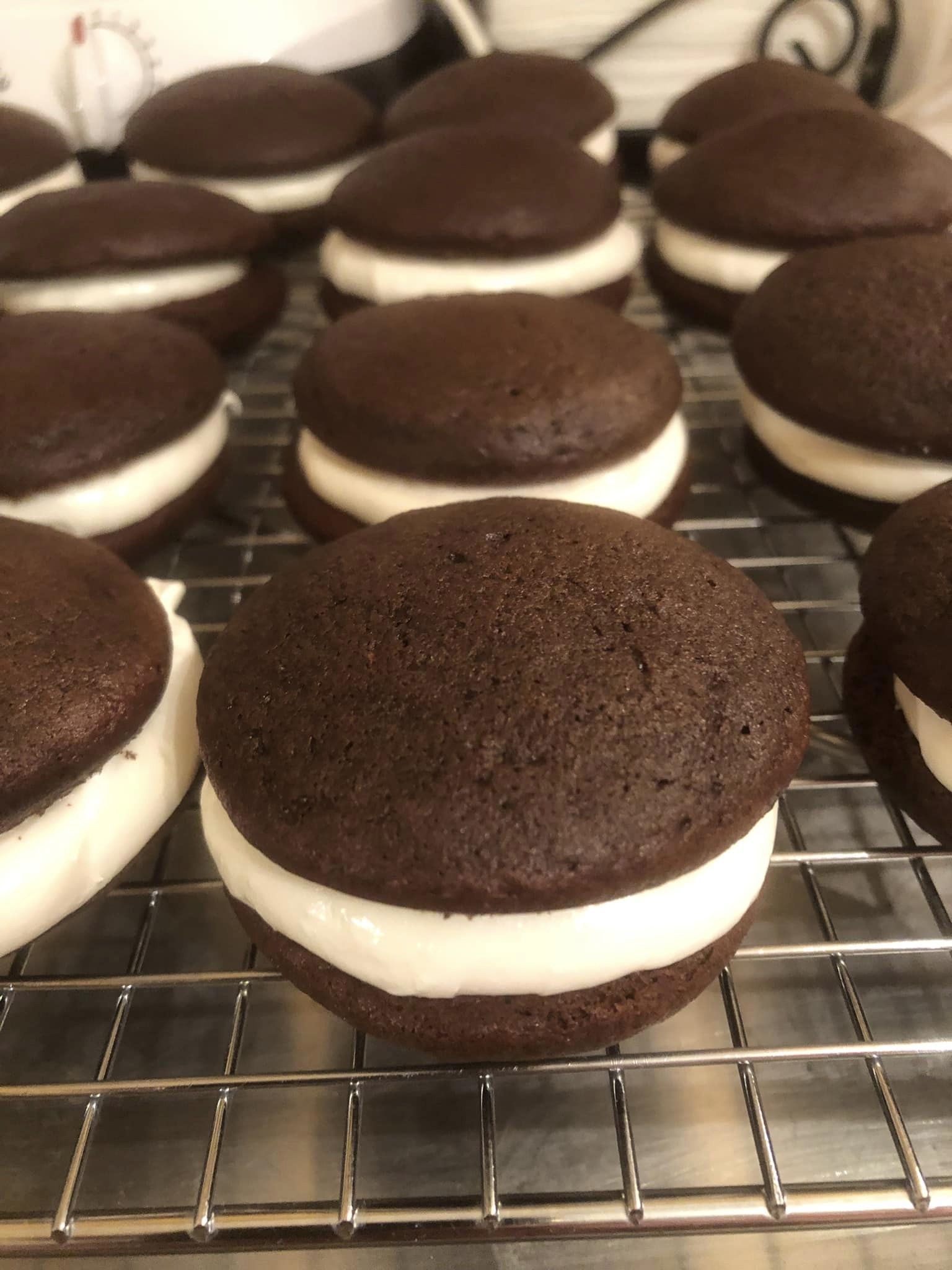 Classic Chocolate Whoopie Pies with Marshmallow Filling
