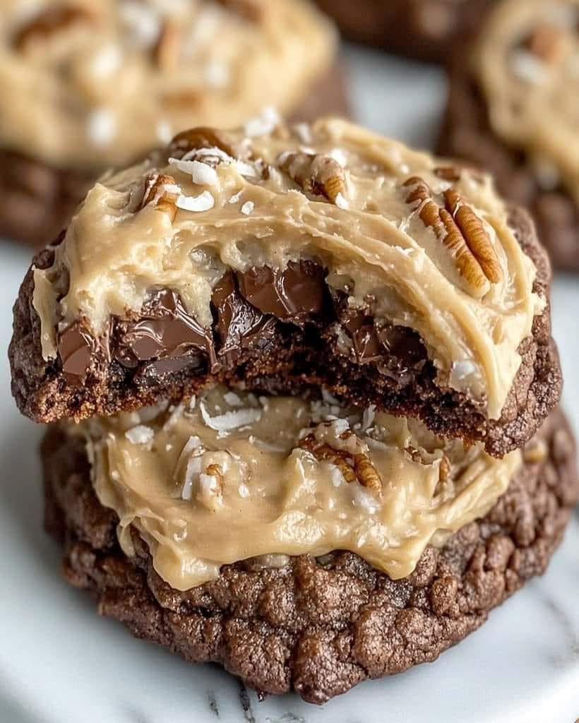 Gooey Chocolate Pecan Coconut Cookies – Easy Decadent Recipe