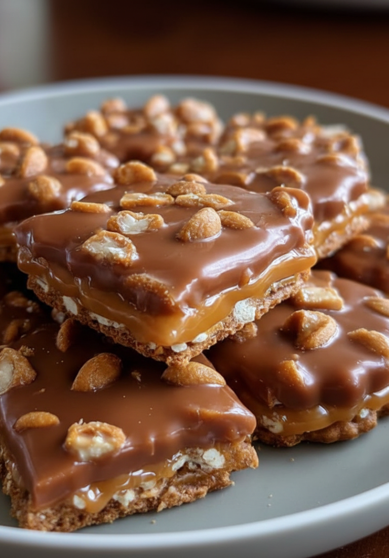 Caramel Peanut Ritz Cracker Treats Easy Dessert Bars
