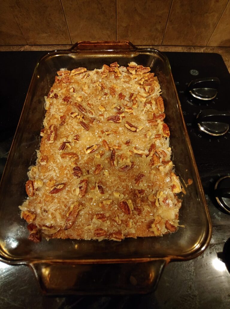 Oatmeal Cake with Coconut Pecan Frosting Recipe