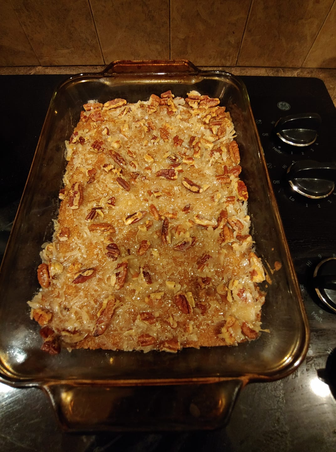 Oatmeal Cake with Coconut Pecan Frosting Recipe