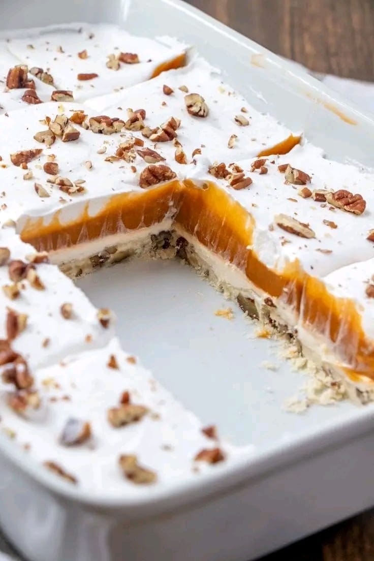 Butterscotch Lush Cake Recipe with Creamy Layers