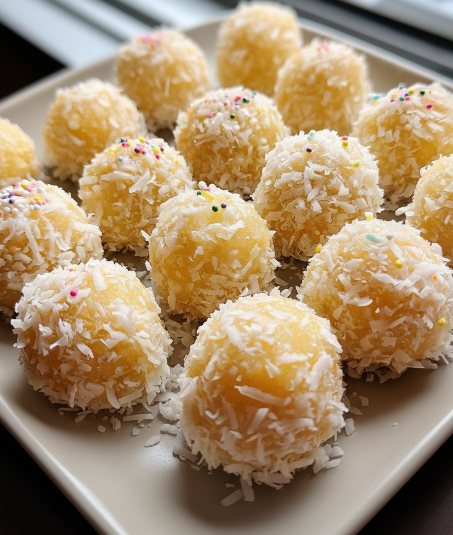 Pineapple Coconut Holiday Balls Easy No Bake Treat