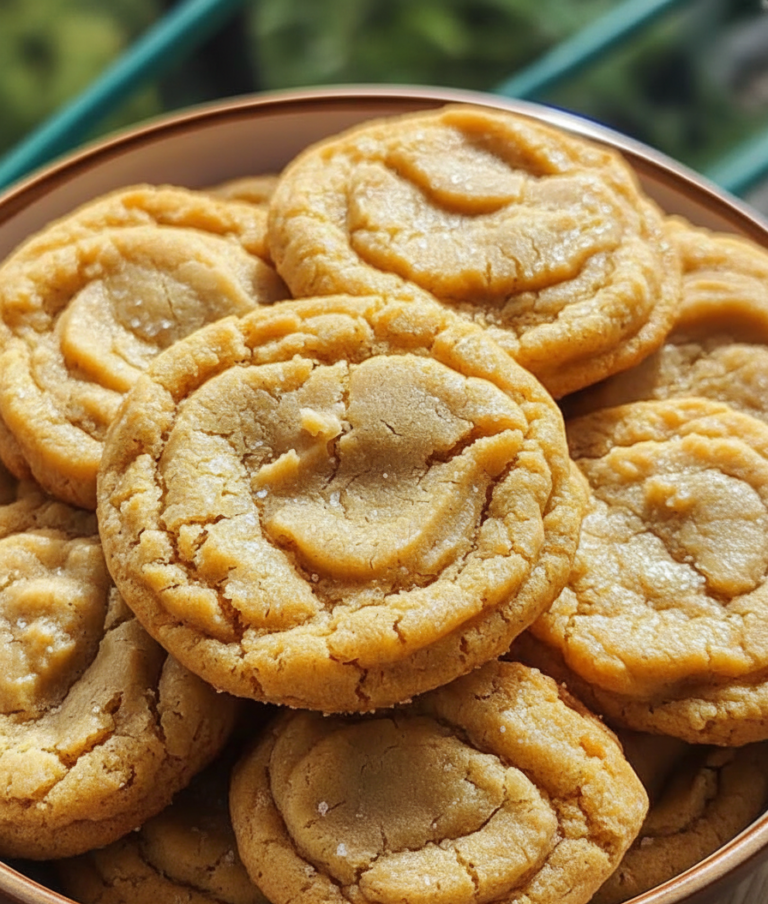 Thick and Chewy Peanut Butter Cookies Recipe