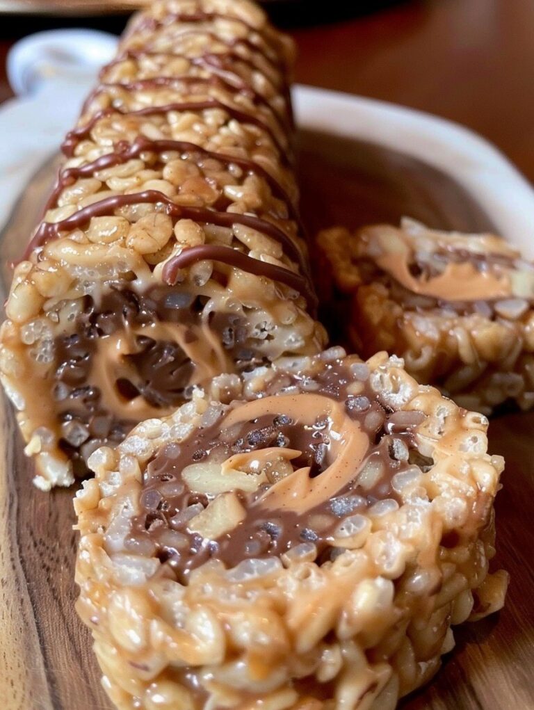 Chocolate Peanut Butter Rice Krispies Roll Recipe