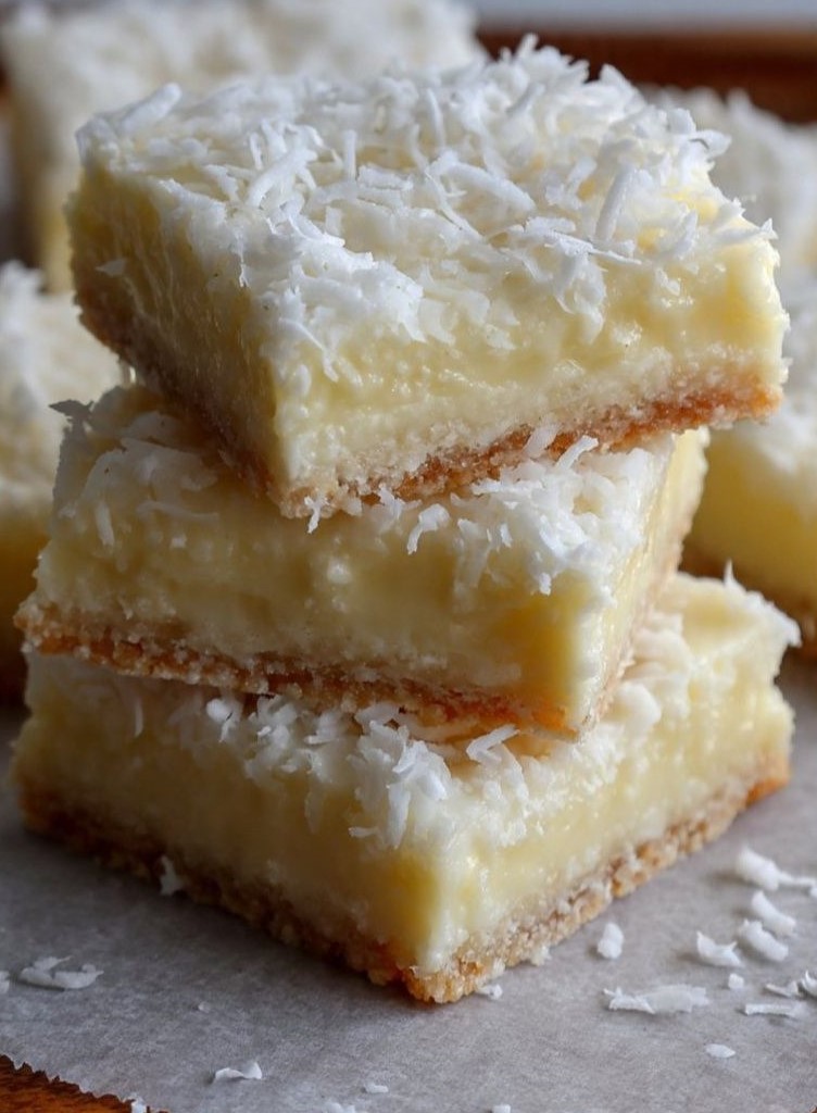 Easy Coconut Cream Bars (No-Bake Dessert)