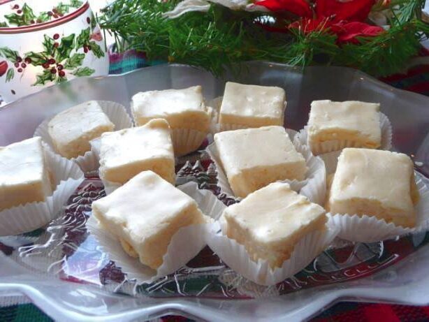 White Christmas Eggnog Fudge Recipe