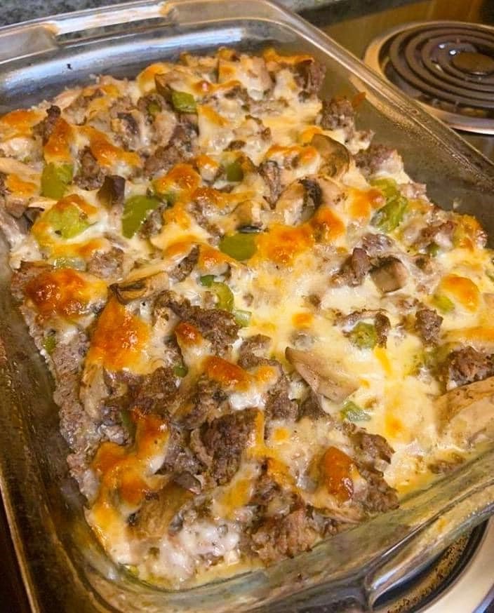 Philly Cheesesteak Casserole (Easy Comfort Recipe)