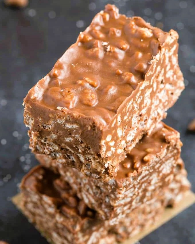 No Bake Crunch Bars (5 Ingredients, Easy Recipe)