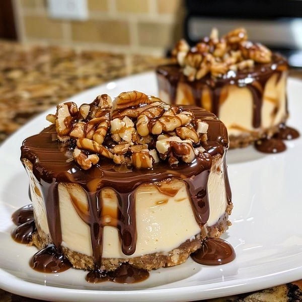 No Bake Turtle Mini Cheesecakes Recipe