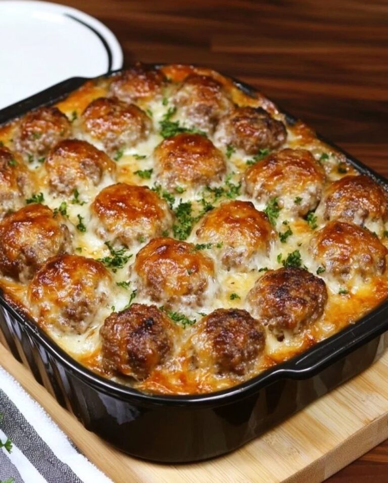 Dump and Bake Meatball Casserole (Easy One-Pan Dinner)