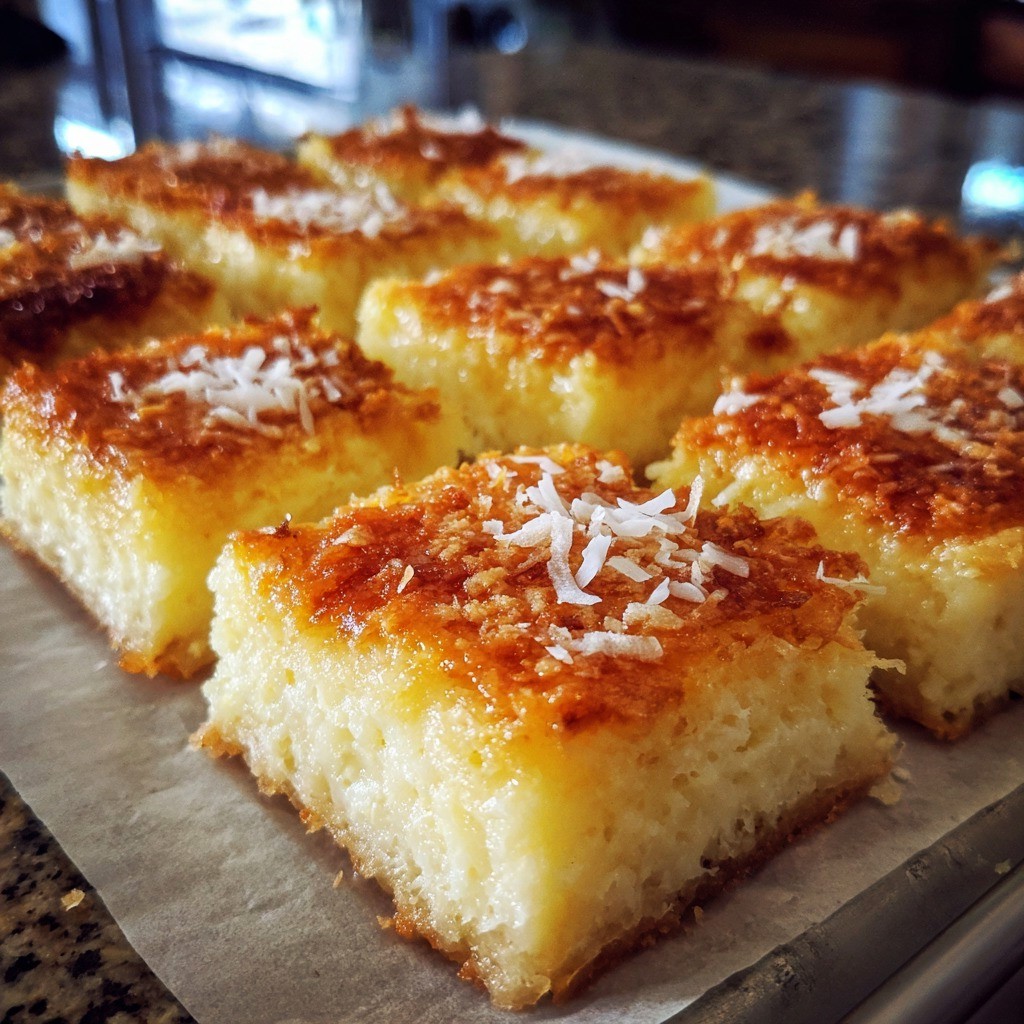Coconut Custard Squares (Old-Fashioned Recipe)