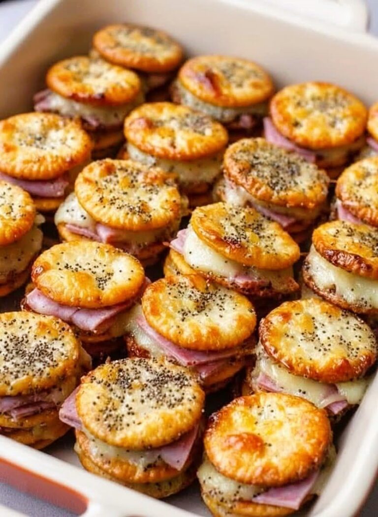 Baked Cracker Sandwiches (Easy Party Appetizer Recipe)