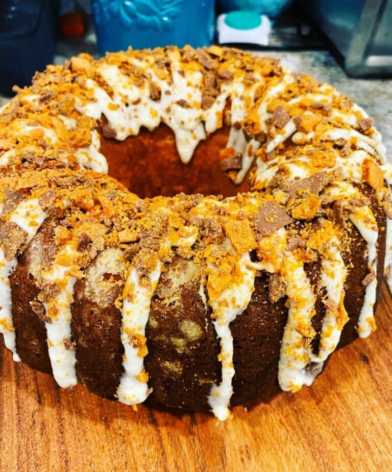Butterfinger Bundt Cake Recipe Easy Homemade Dessert