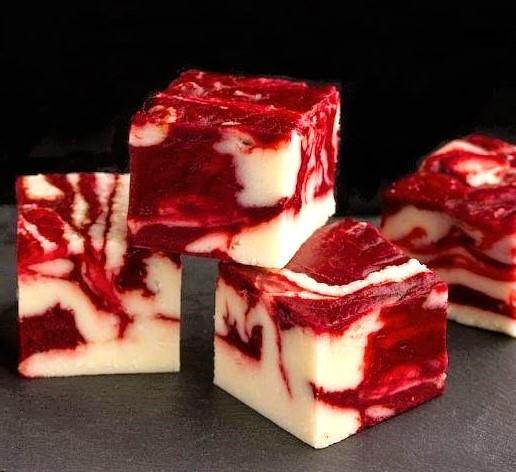 Winter White Red Velvet Fudge Recipe