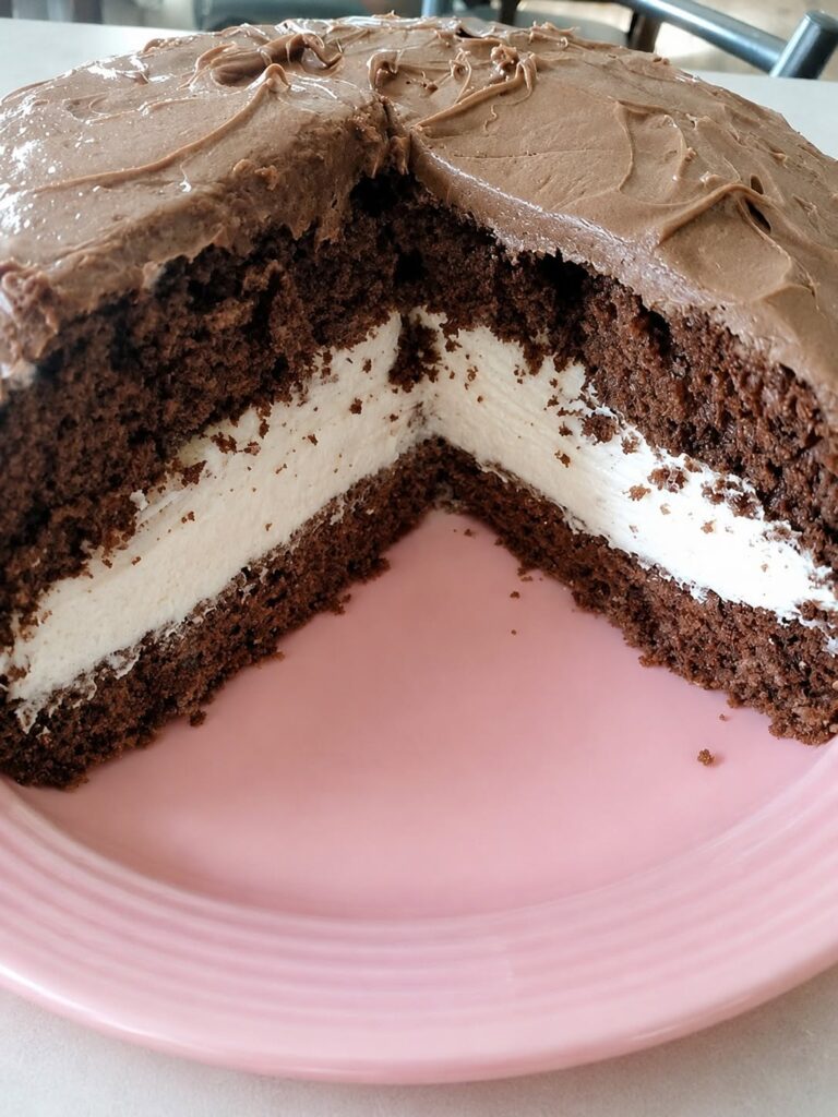 Easy HOHO Cake Recipe with Cream Filling