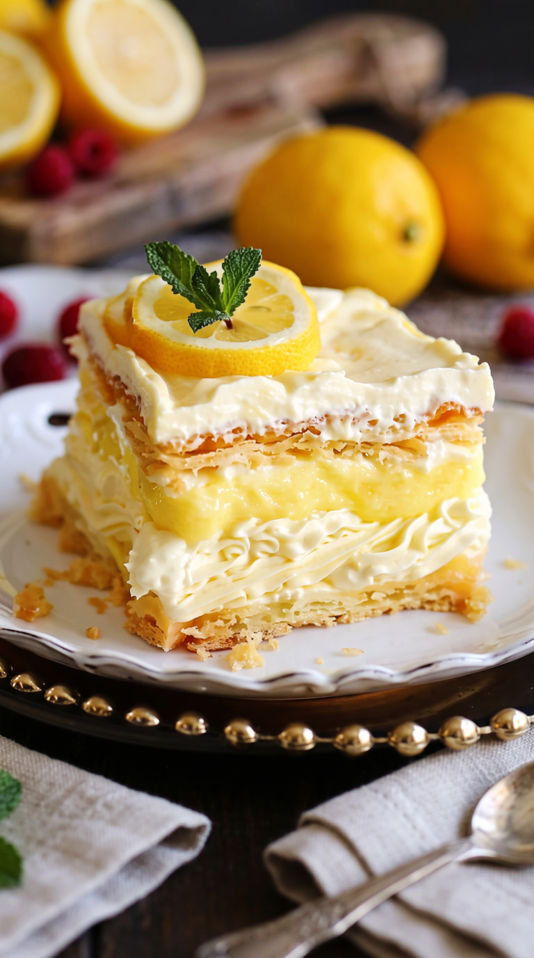 No-Bake Lemon Eclair Cake Recipe