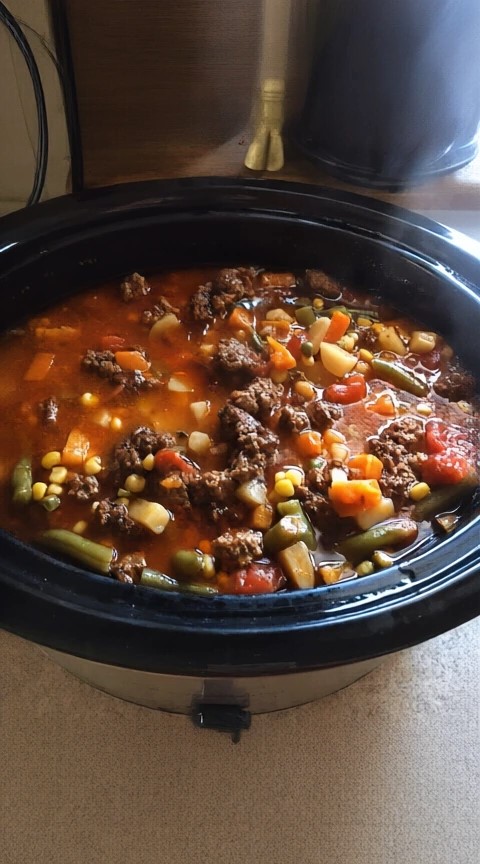 Hearty Crockpot Cowboy Soup Recipe